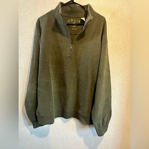 Orvis men’s green quarter zip pullover